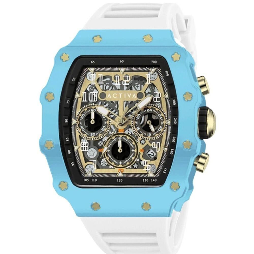 Activa Fury X Invicta Mens Watch Blue White Skeleton ACW2305-016 New